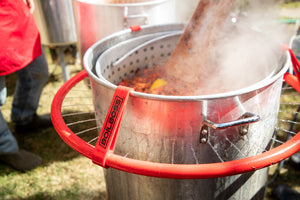 The Boil Boss cooling down a seafood boil